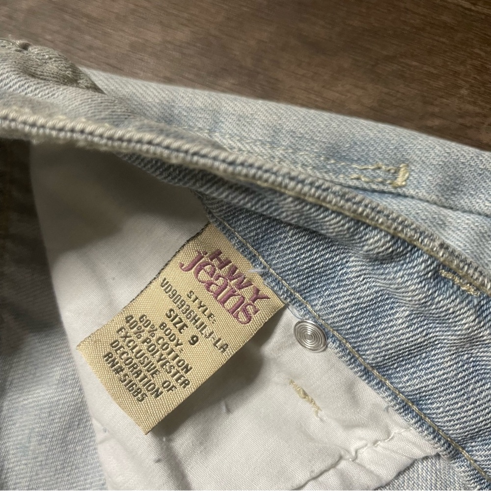 Highway Jeans Light Blue Boyfriend Cut Distressed Jeans Size 9 - Picture 3 of 10